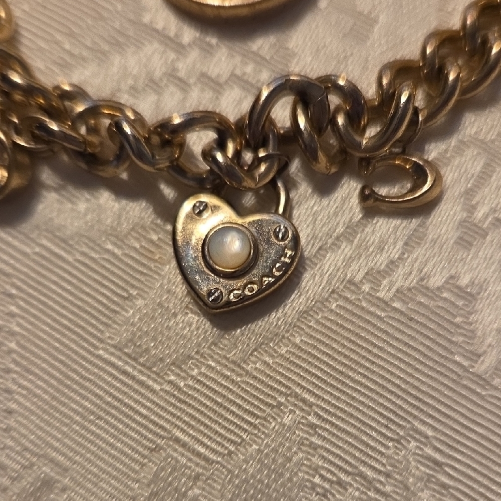 Coach Goldtone Charm Bracelet - Picture 4 of 6